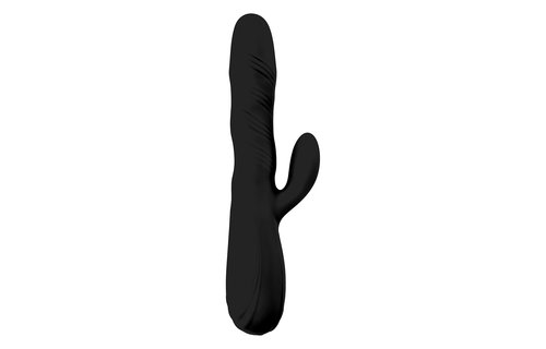 Roterende vibrator met clitoris stimulatie zwart