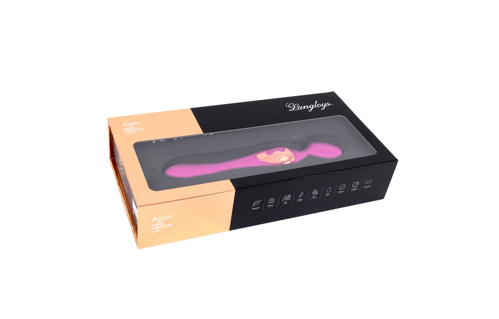Agon Wand Vibrator 2-in-1 Rosa | Silikon, 10 Vibrationsstufen