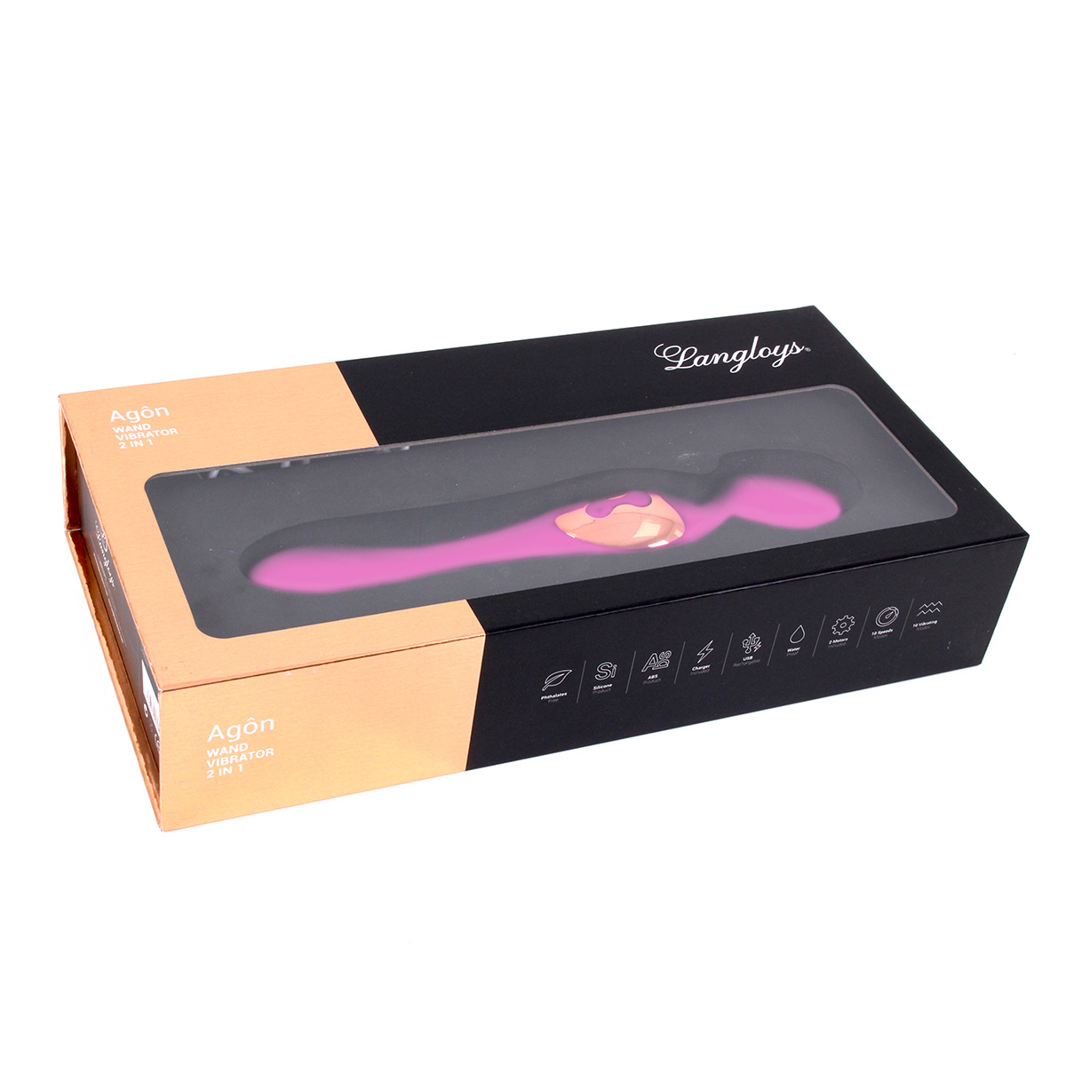 Agon Wand-Vibrator 2 in 1 in 1 rosa