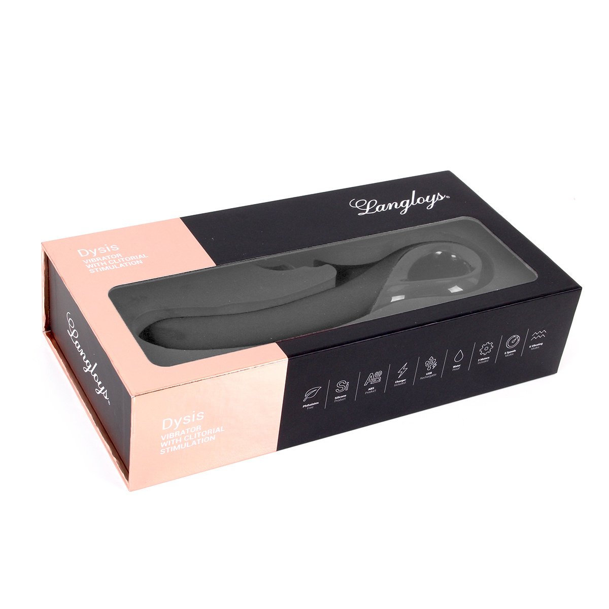 Dysis Vibrator with Clitorial Wheel Stimulator Black