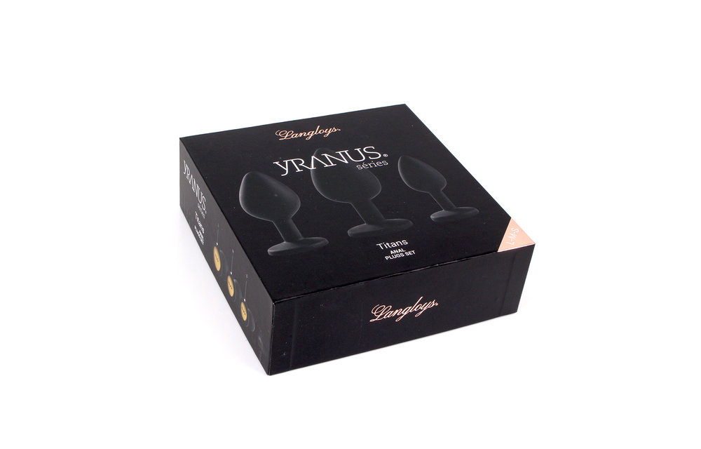 3 Plugs Set Elegant Schwarz