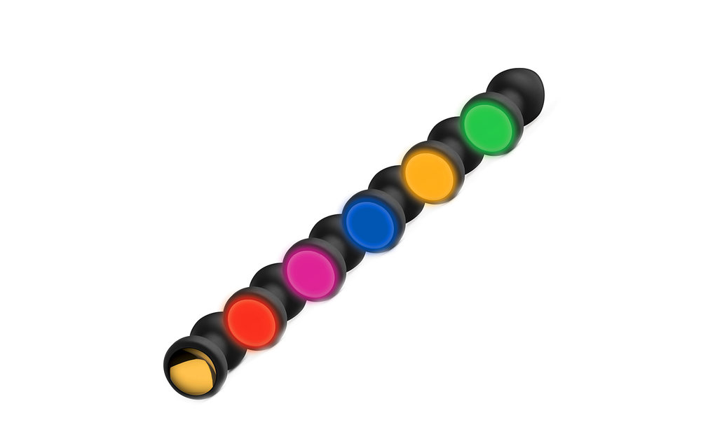 Groot anaal plug met led en afstandsbediening