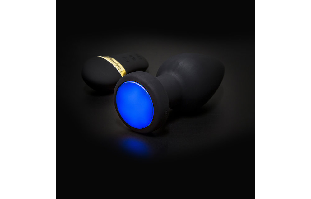 Groot anaal plug met led en afstandsbediening