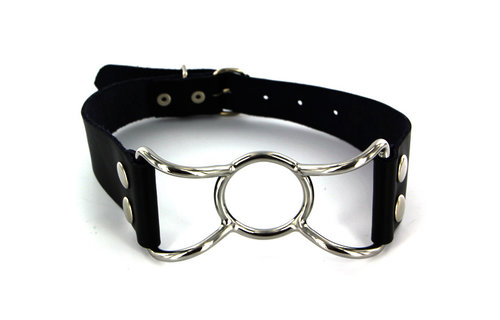 Spider Mouth Gag mit Edelstahl & Leder | Verstellbarer BDSM-Knebel