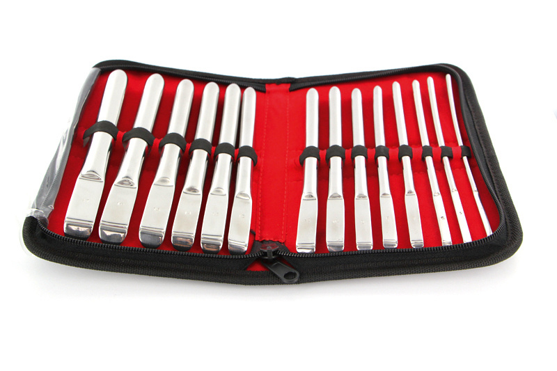 Kiotos End Dilator Set | 14 Maten Roestvrij Staal