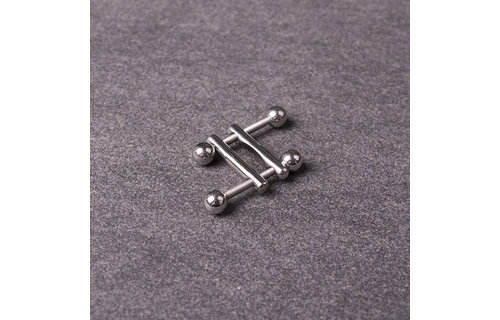 Nipple Clamps 2 End Ball | Kiotos 100% Stainless Steel & Toy Cleaner