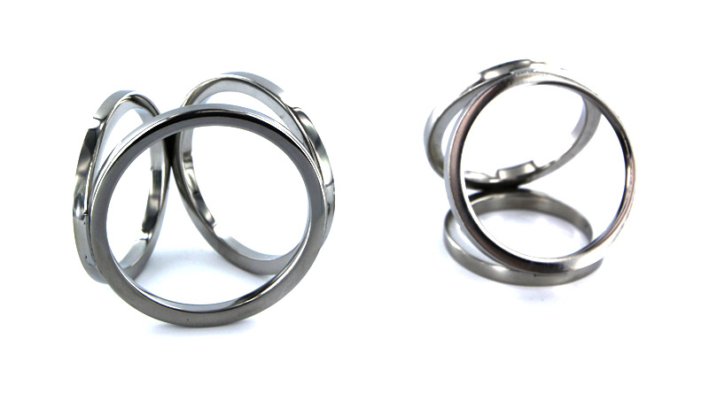 Dreifacher Cockring Groß 55 mm – Edelstahl-Design