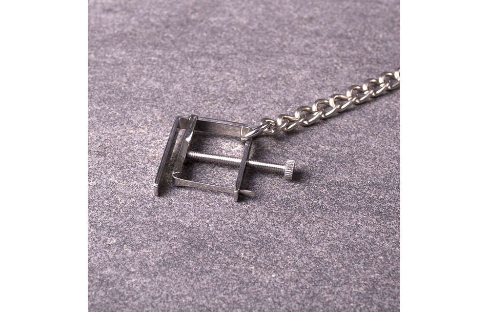 Nipple Clamps with Chain | Adjustable Steel Nipple Stimulation