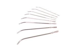 Van Buren Urethral Sounds Set | 8 Stahl-Dilatatoren in J-Form