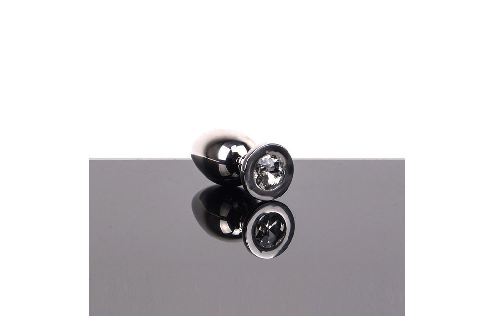 Elegant Butt Plug Hollow Medium 7.4 cm - Lightweight with Gemstone