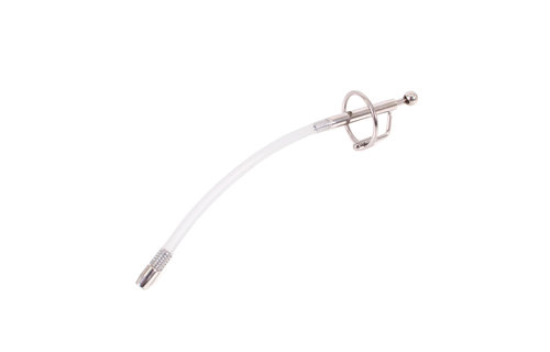 Large Urethral Catheter 21.5 cm Stainless Steel & Silicone
