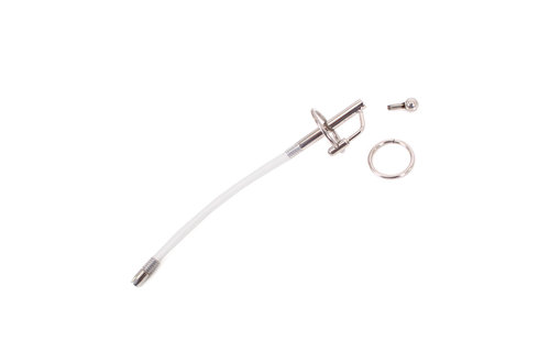 Large Urethral Catheter 21.5 cm Stainless Steel & Silicone