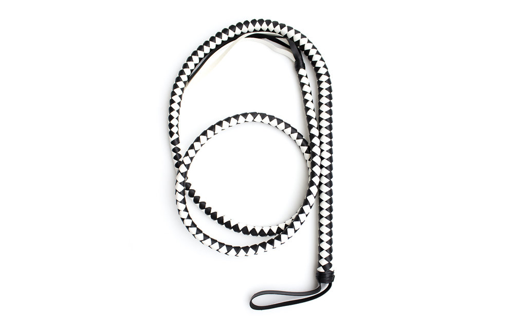 Long Black and White Whip | Strong & Stylish Whips