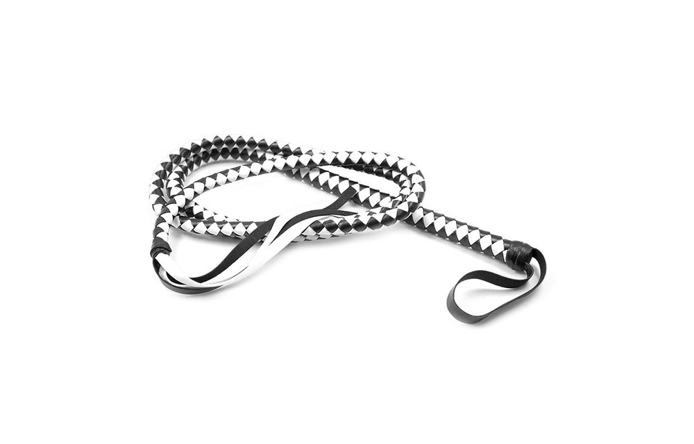 Long Black and White Whip | Strong & Stylish Whips
