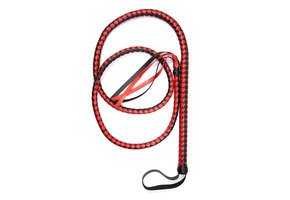 Long Black & Red Whip