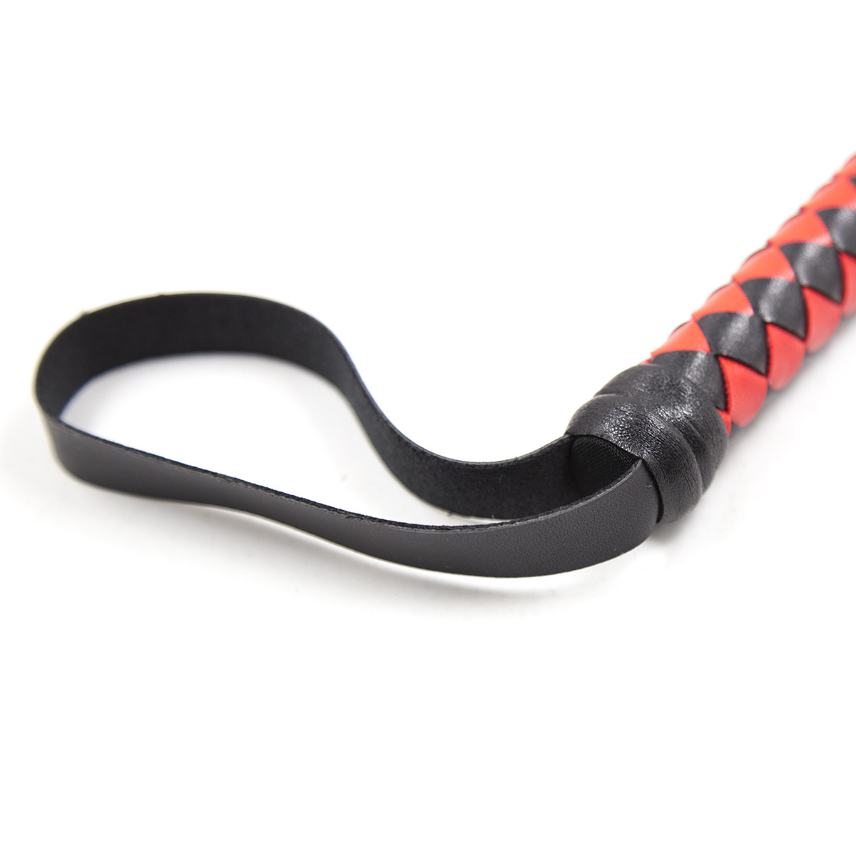 Long Black & Red Whip