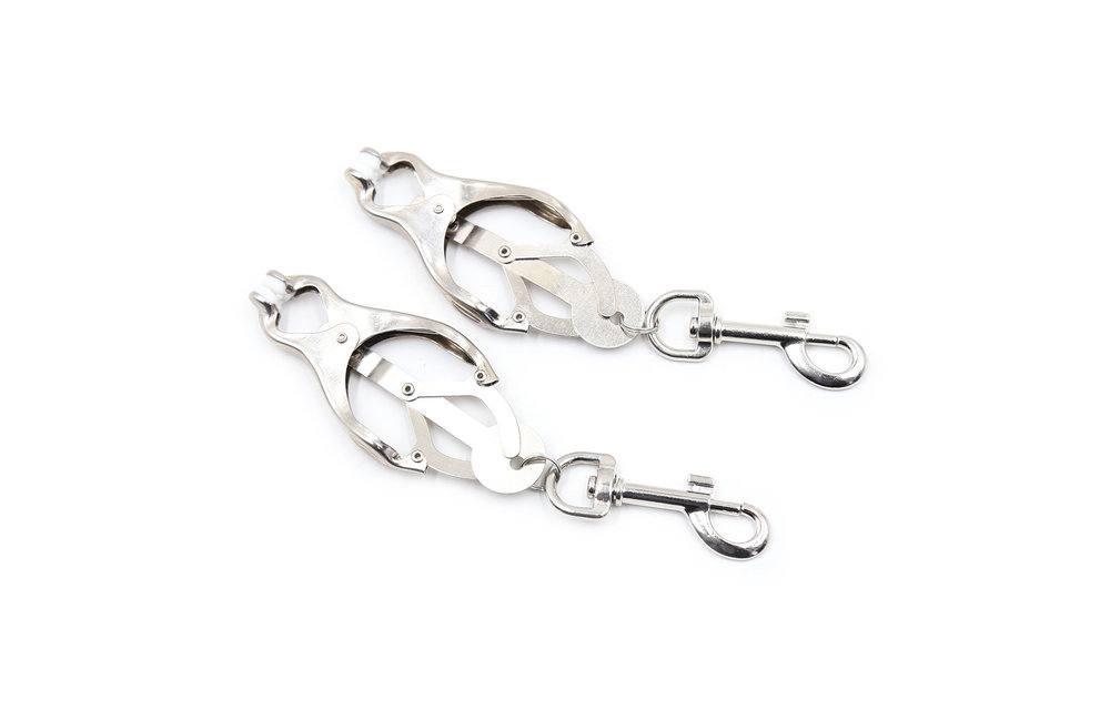 Clover Nipple Clamps with Carabiner Hook – Unique & Adjustable