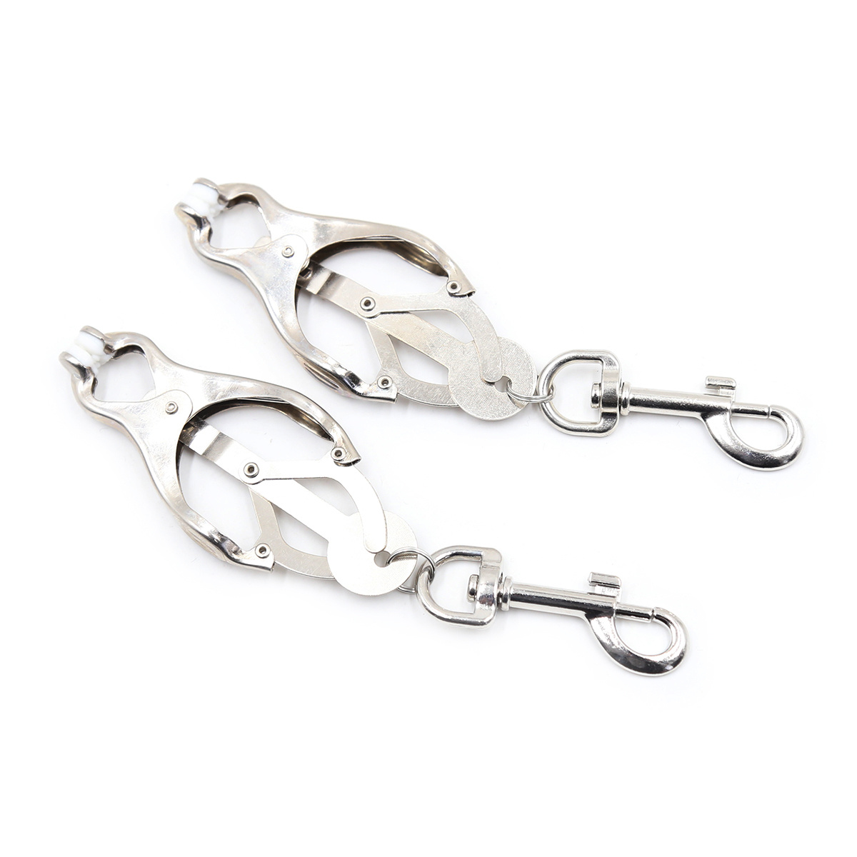 Clover Nipple Clamps with Carabiner Hook – Unique & Adjustable