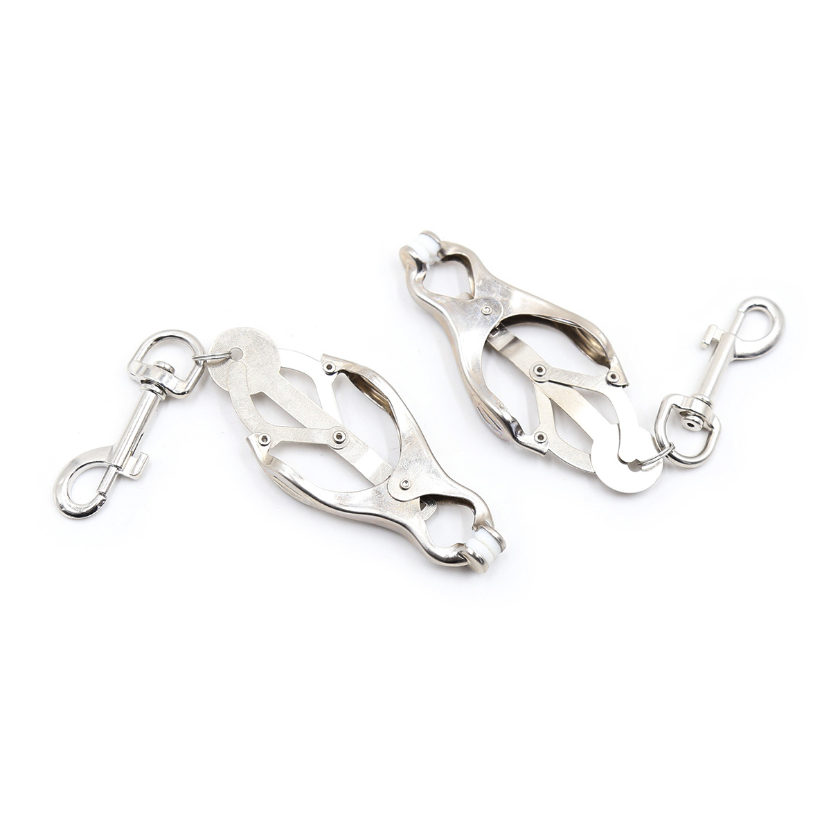 Clover Nipple Clamps with Carabiner Hook – Unique & Adjustable