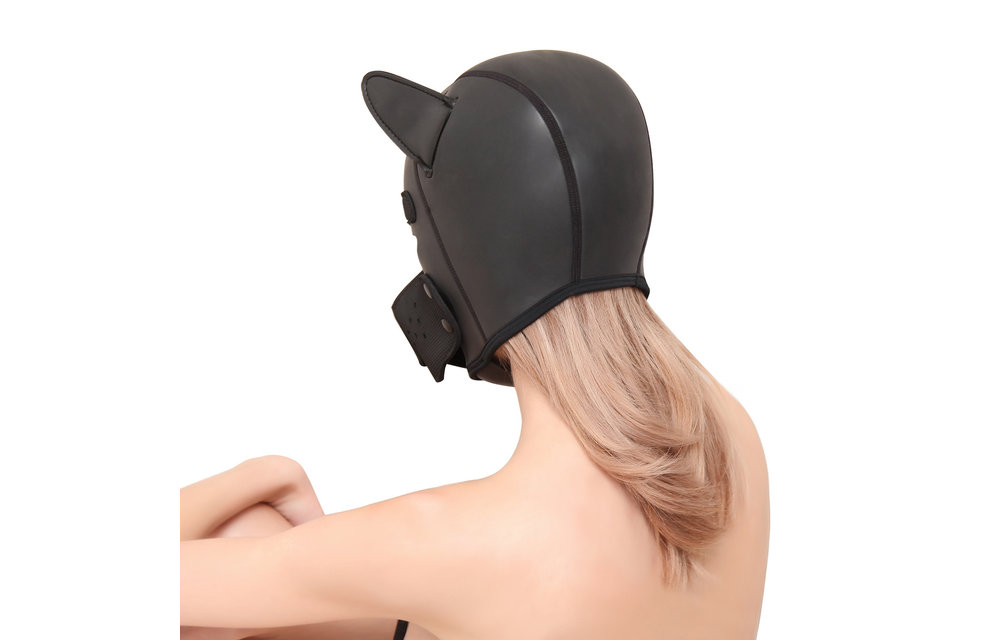 Puppy Dog BDSM Hood – Black Neoprene Dog Mask Smart & Comfortable