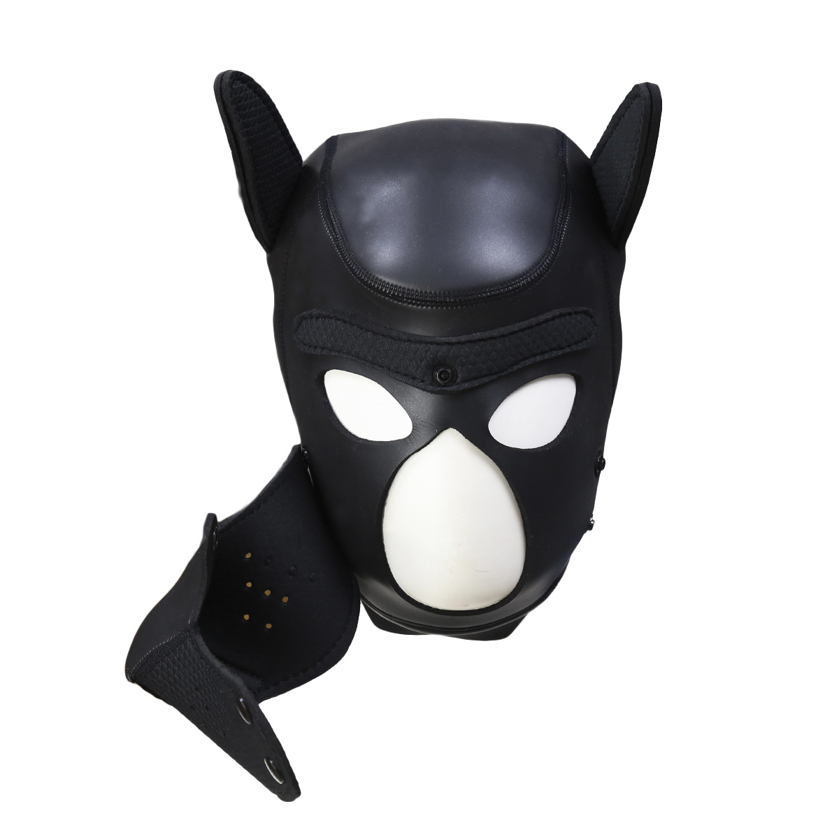 Puppy Dog BDSM Kapuze L – Schwarze Neopren-Hundemaske