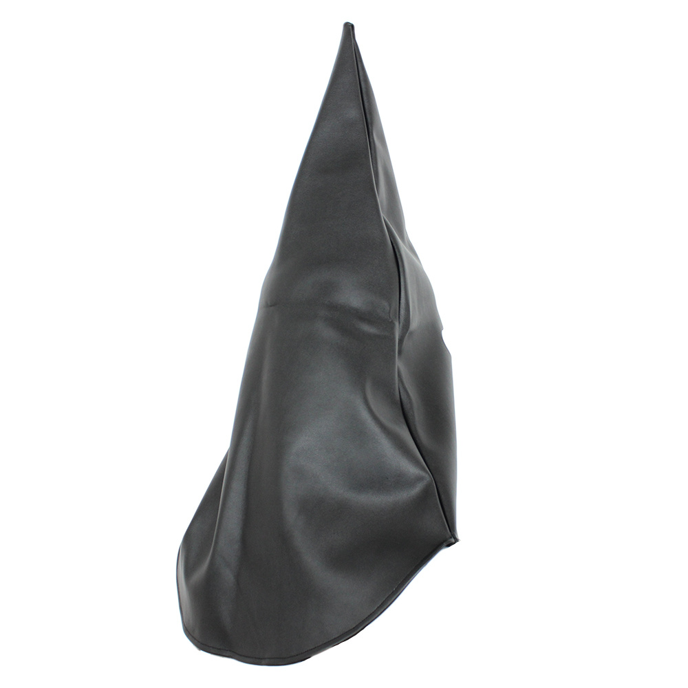 Black Pointed Hood – Soft PVC BDSM Mask for Respect & Fear