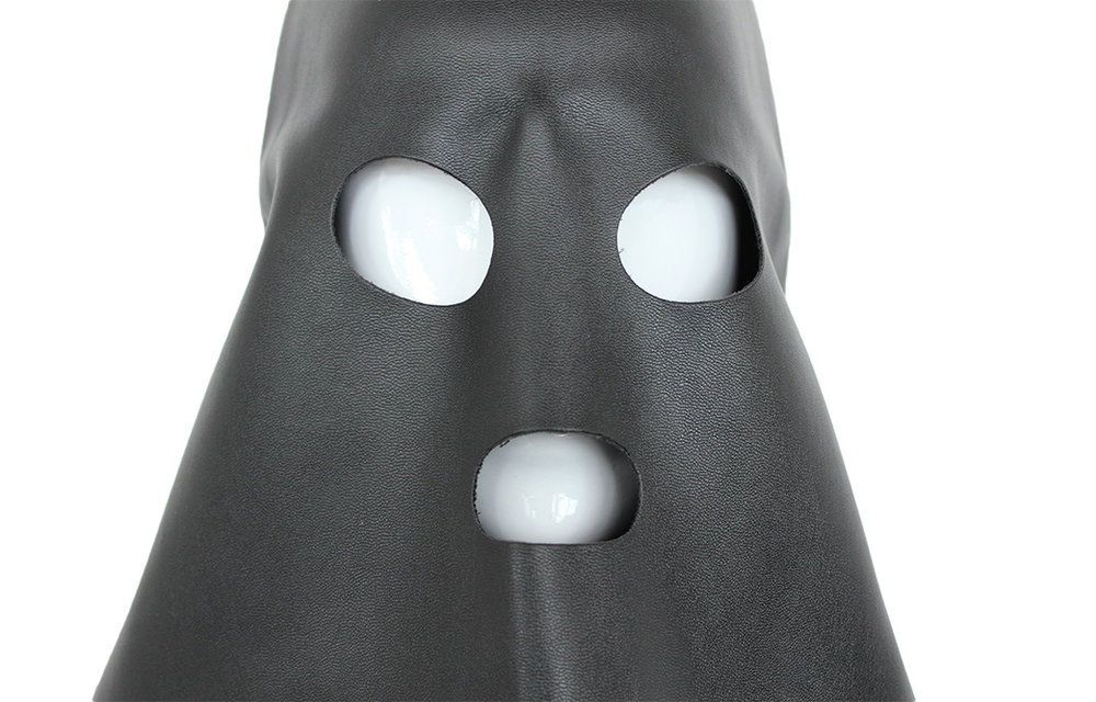Black Pointed Hood – Soft PVC BDSM Mask for Respect & Fear