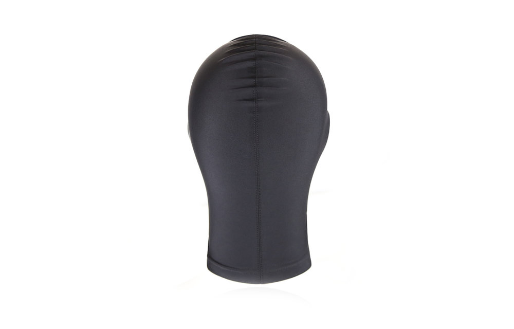 Schwarze BDSM-Kapuze Blind Maske | Bequem & atmungsaktiv Spandex