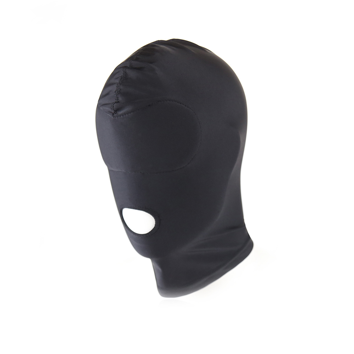 Comfortable BDSM Hood Mask Black Open Mouth, Breathable Spandex