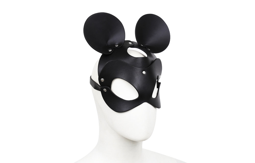 PU-Leder-Mausmaske | Rollenspiel & Party-Accessoire