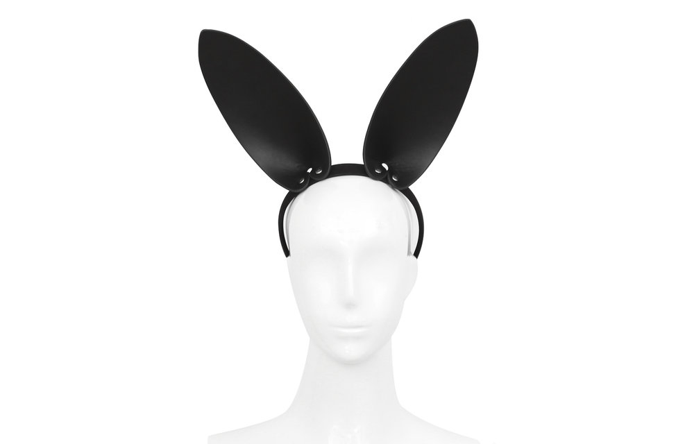 Leren Bunny Ears Hoofdband – PU Konijnenoren One Size