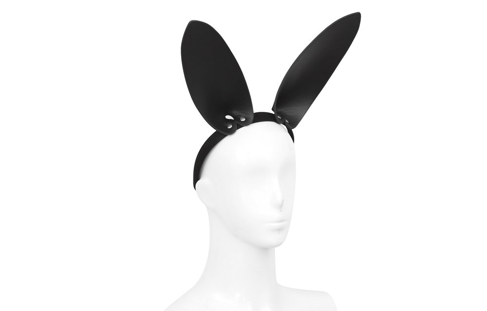 Leren Bunny Ears Hoofdband – PU Konijnenoren One Size