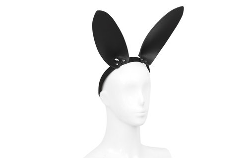 Leren Bunny Ears Hoofdband – PU Konijnenoren One Size