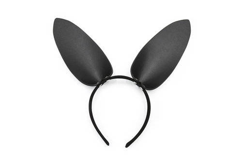 Leder Bunny Ears Stirnband