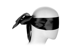 Schwarze  Blindfold Satin Look