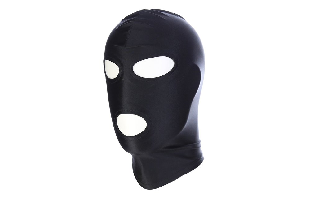 Klassische schwarze BDSM-Kapuze | Bequeme Spandex-Maske
