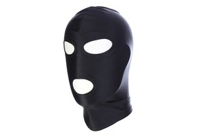 Schwarze BDSM Hood Classic 3 Hole