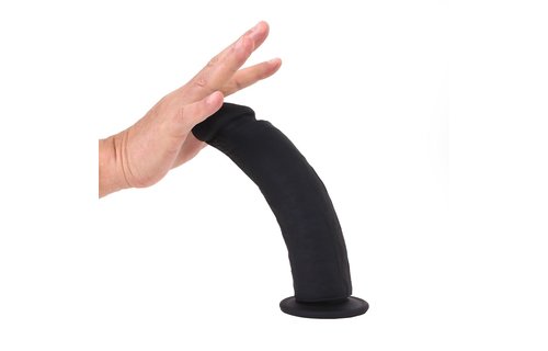 Siliconen Dildo 23.5 x 5 - Zwart