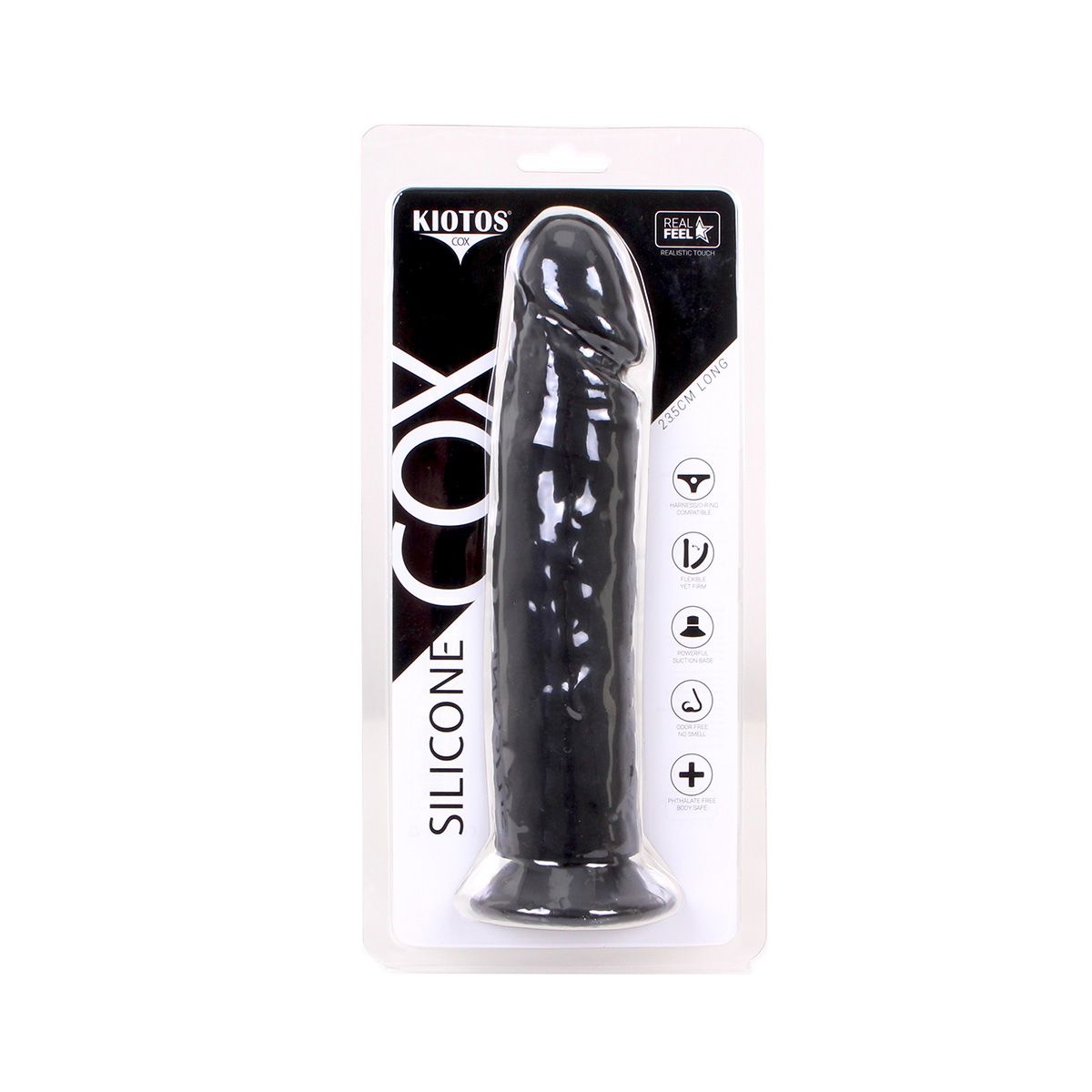 Silicone Dildo 23.5 x 5 - Black