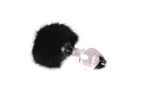 Glas-Buttplug Black Tickler 13 cm | Innen 8 cm | Kiotos