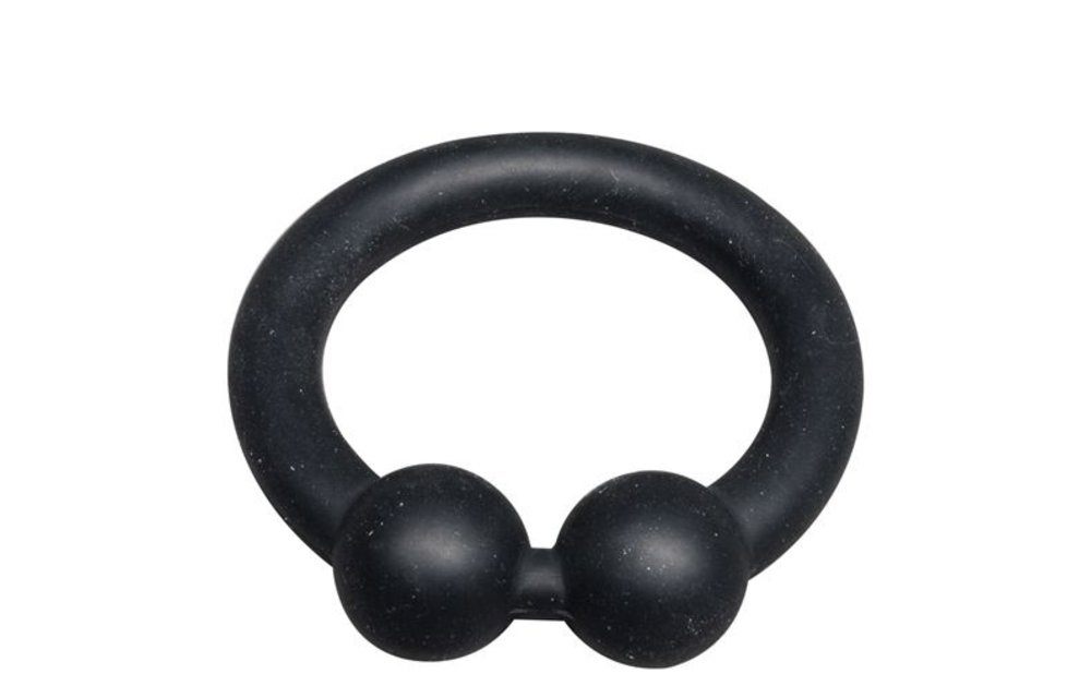 Bullring Cock Ring Black | Sturdy Silicone Cock Ring 48mm
