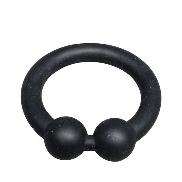 Bullring Cock Ring Black | Sturdy Silicone Cock Ring 48mm