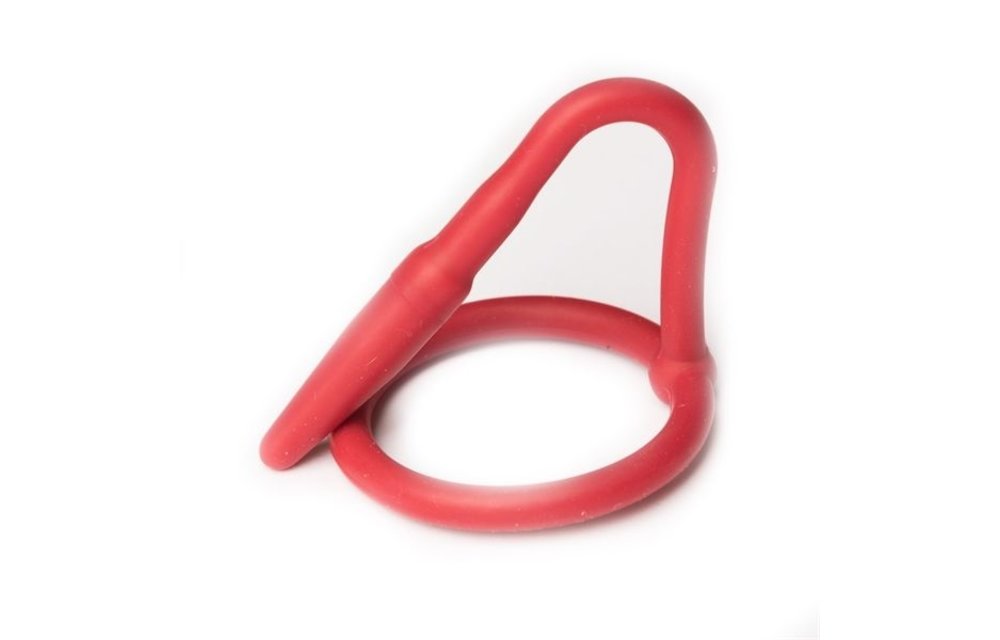 Silicone Cock Plug Red | Firm Sperm Stopper