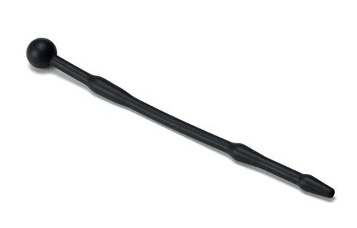 Piss Play Sound Black – Medical Silicone Sound 18.5 cm