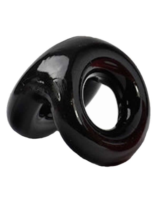 Trainer Cock Ring & Ball Stretcher Black - Sport Fucker TPR