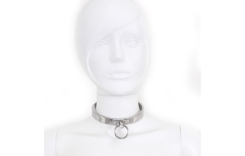 Stalen Halsband L met Edelsteen | Kinky & Stijlvol Accessoire