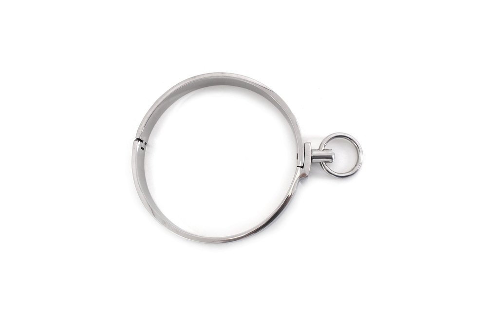 Massives Stahlhalsband (M) mit Edelstein | BDSM & Kinky Gear