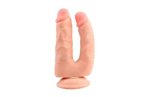 Doppeldildo Bromeo 18 cm | Realistisch & Saugnapf PVC