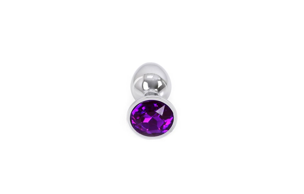 Aluminium Butt Plug Purple Jewel - 7 to 9.5 cm Long