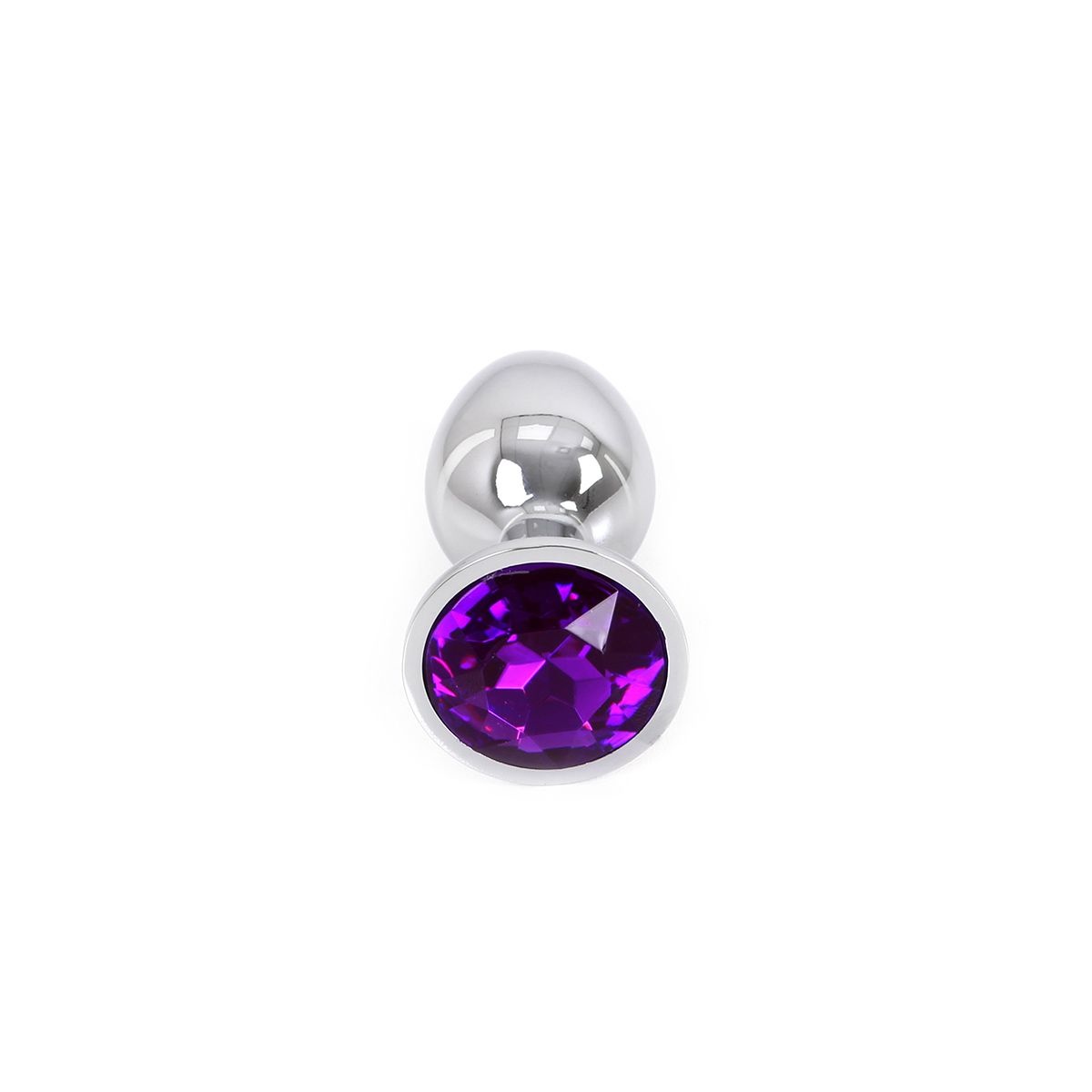 Aluminium Butt Plug Purple Jewel - 7 to 9.5 cm Long